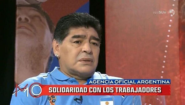 Maradona: “Son una vergüenza los despidos en Télam”