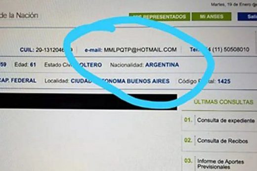 Hackearon la cuenta de Macri en Anses y le pusieron MMLPQTP en su usuario de mail