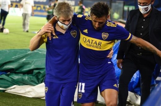 Más problemas para Boca: Salvio se rompió los ligamentos cruzados