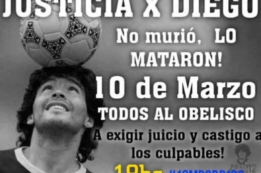 “Justicia x Diego”: lanzan movilización para el 10 de marzo