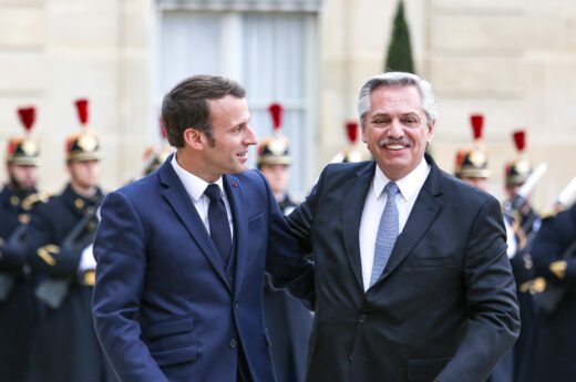 Alberto Fernández brindó una conferencia de prensa junto con Emanuel Macron