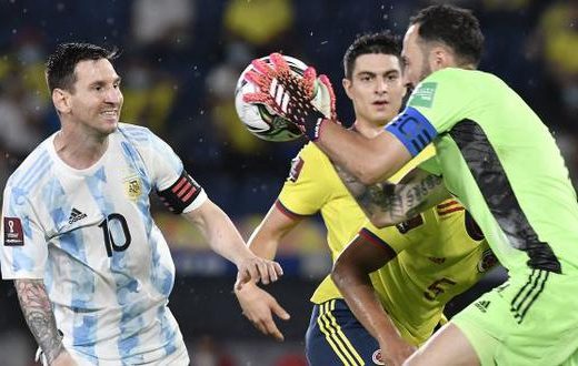 Eliminatorias Qatar 2022: Colombia le empató en el final a la Argentina