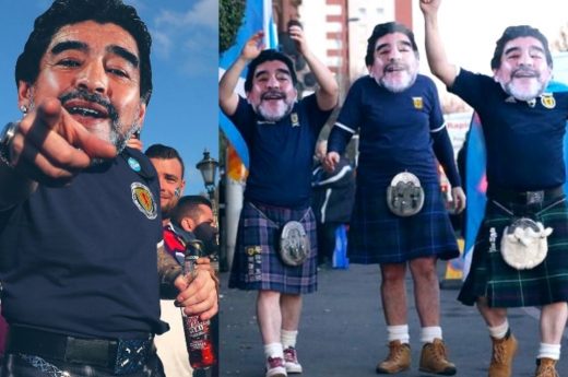 Los hinchas escoceses cantaron por Maradona para gastar a los ingleses