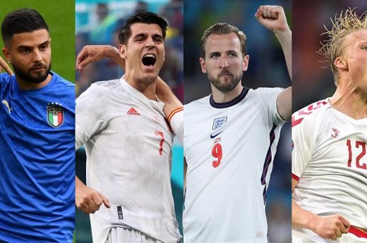 Inglaterra, Dinamarca, Italia y España buscarán el pase a la gran final de la Eurocopa