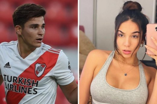 River campeón: furor por la foto de Julián Álvarez con Luciana Milessi