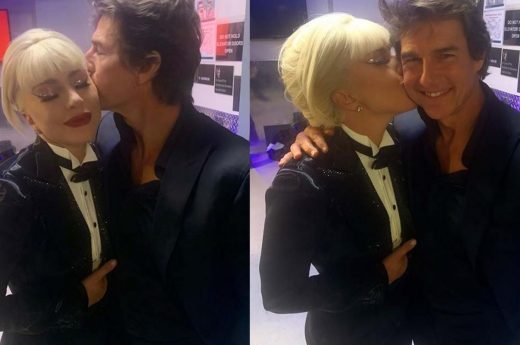 Tom Cruise fue la recital de Lady Gaga estrenando rostro