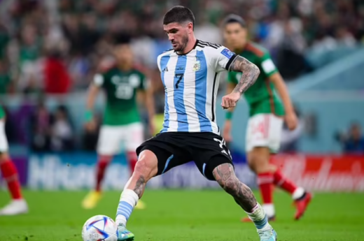 Rodrigo De Paul es el jugador que más pelotas recuperó en el Mundial