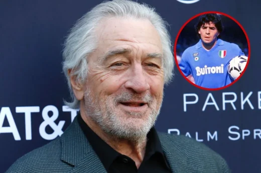 Robert De Niro, fan de Diego Maradona, besó una estatua del 10