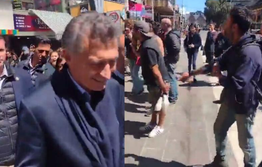 Macri quiso hacer campaña para Bullrich en Bariloche y fue abucheado por vecinos