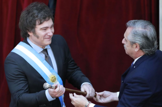 Javier Milei llegó a Casa Rosada acompañado de su hermana