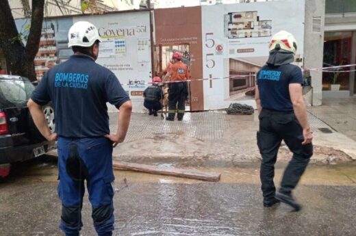 Derrumbe en Caballito: Al menos un fallecido