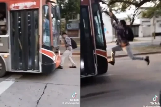 “¡Abrí la puerta, tenés que llevarme!”: El colectivo no frenó, se puso adelante y hasta se colgó del espejo