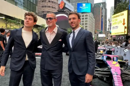 Franco Colapinto y Brad Pitt se encontraron en la premiere de la película “F1″